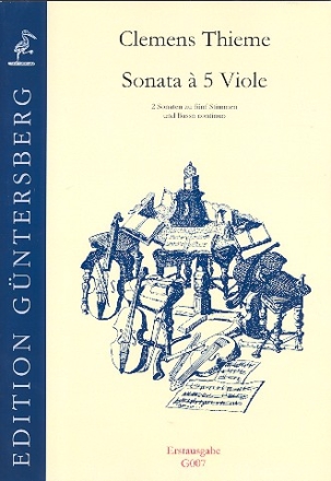 2 Sonaten fr 5 Gamben (SSATB) und Bc Partitur und Stimmen Sonata a 5