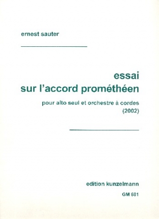 essai sur l'accord prometheen pour alto et orchestres a cordes,  partition Stille Nacht