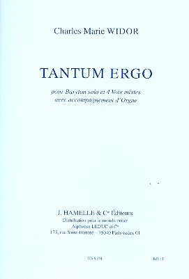 Tantum ergo pour baryton solo, 4 voix mixtes et orgue, partition