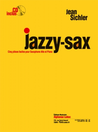 Jazzy-sax (+CD) 5 pieces faciles pour saxophone alto et piano