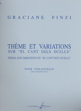 Theme et variations sur el cant dels ocells pour violoncelle