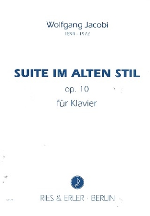 Suite im alten Stil op.10 fr Klavier