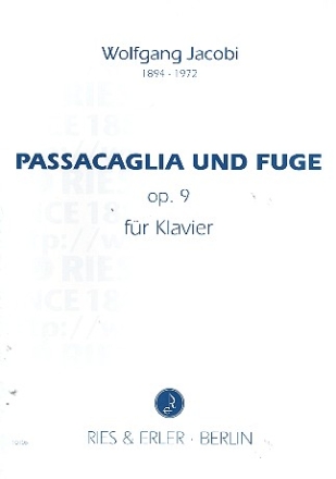 Passacaglia und Fuge op.9 fr Klavier
