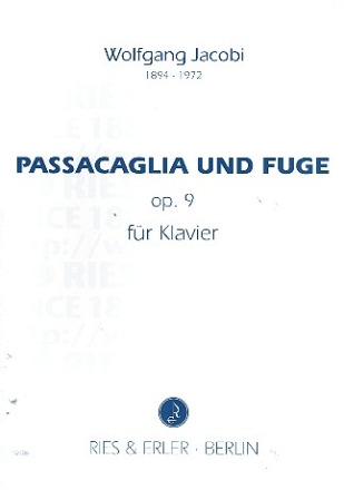 Passacaglia und Fuge op.9 fr Klavier