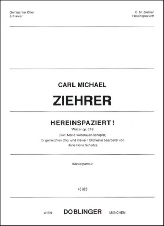 Hereinspaziert op.518 fr gem Chor und Klavier Klavierpartitur