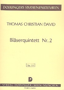 Quintett Nr.2 fr Flte, Oboe, Klarinette, Horn und Fagott Studienpartitur