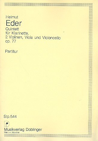 Quintett op.77 fr Klarinette, 2 Violinen, Viola und Violoncello,  Partitur