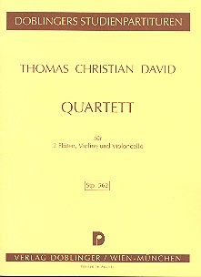 Quartett fr 2 Flten, Violine und Violoncello,  Studienpartitur