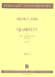 Quartett op.80 fr Flte, Violine, Viola und Violoncello Studienpartitur