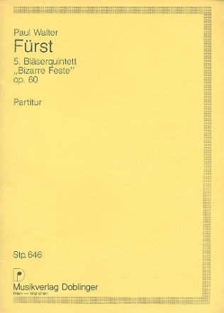 Blserquintett Nr.5 op.60 fr Flte, Oboe, Horn, Klarinette und Fagott Studienpartitur