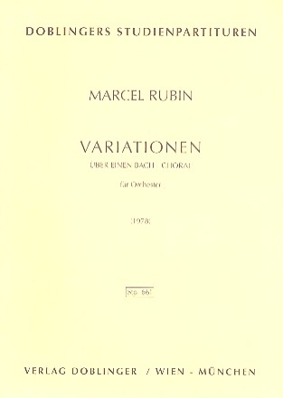 Variationen ber einen Bach-Choral fr Orchester,  Studienpartitur