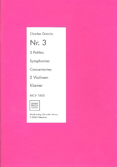 3 kleine konzertante Sinfonien Nr.3 fr 2 Violinen und Klavier Partitur und Stimmen