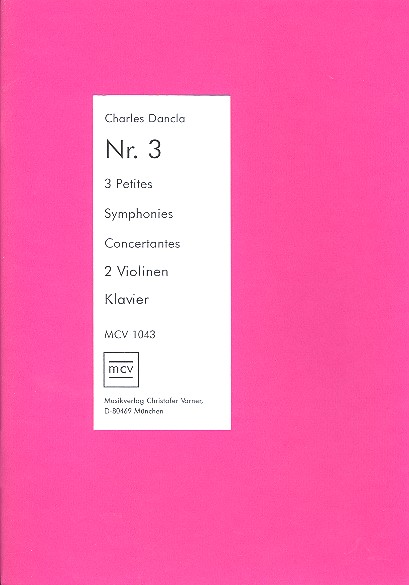 3 kleine konzertante Sinfonien Nr.3 fr 2 Violinen und Klavier Partitur und Stimmen