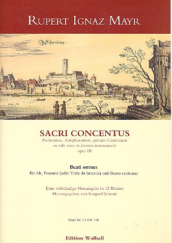 Beati omnes fr Alt, Posaune (Viola da braccio) und Bc 2 Partituren und Stimmen Sacri Concentus op.3 Band 3