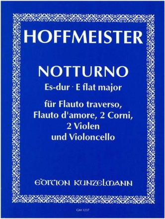 Notturno Es-Dur fr Flte, Alt-Querflte, 2 Hrner, 2 Violen und Violoncello Partitur und Stimmen