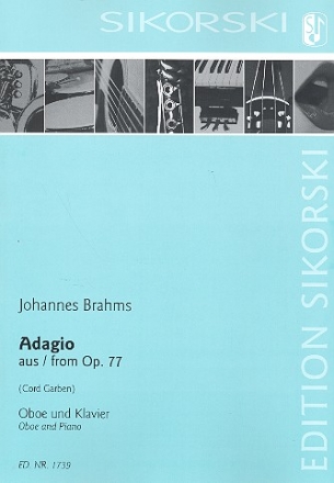 Adagio nach dem Violinkonzert D-Dur op.77 fr Oboe und Klavier