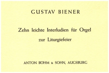 10 leichte Interludien zur Liturgiefeier  fr Orgel