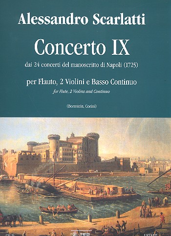 Concerto no.9 per flauto, 2 violini e bc, partitura+parti Bornstein, A., rev.