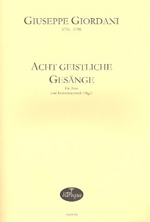 8 geistliche Gesnge fr Ba und Orgel