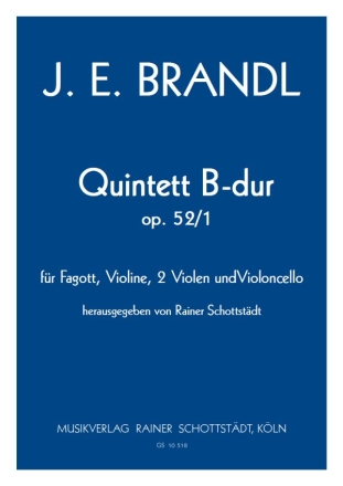 Quintett B-Dur op.52,1 fr Fagott, Violine, 2 Violen und Violoncello Partitur und Stimmen