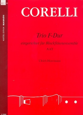 Trio F-Dur für 3 Blockflöten (AAT) Partitur und Stimmen Herrmann, Ulrich, Ed