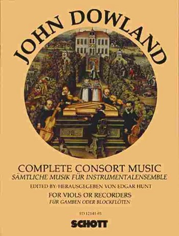 Complete Consort Music for 5 viols (recorders) (SATBB) and Bc score and parts
