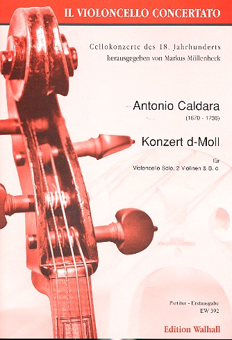 Konzert d-Moll für Violoncello solo, 2 Violinen und Bc Partitur