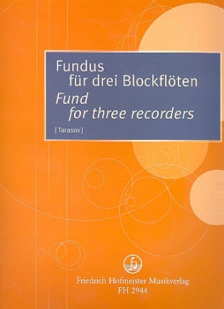 Fundus fr 3 Blockflten (SAT) Partitur und Stimmen