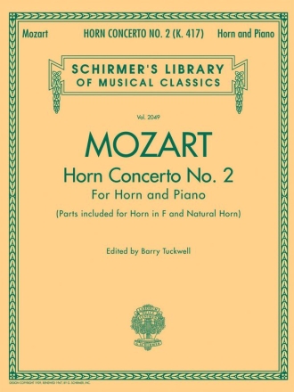 Horn concerto no.2 kV417 for horn and orchestra for horn and piano Tuckwell, Barry, ed