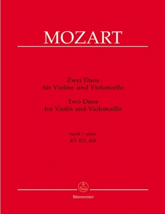 2 Duos nach KV423 und KV424 fr Violine und Violoncello,  Partitur und Stimmen Berke, Dietrich, Ed