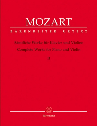 Smtliche Werke fr Klavier und Violine Band 2, Wiener Sonaten und Fragmente Reeser, Eduard, ed