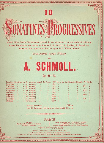 Sonatine progressive r majeur no.7 op.67 - pour piano