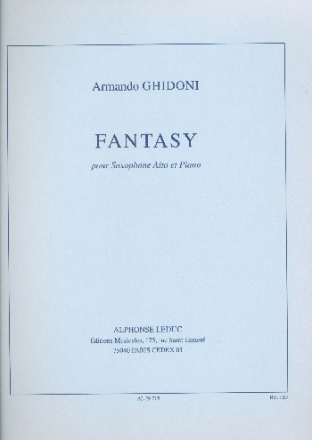 Fantasy pour saxophone alto et piano