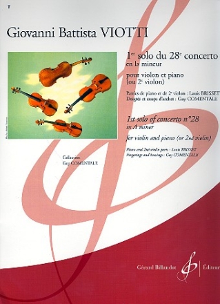 Solo la mineur no.1 du concerto no.28 pour violon et piano (ou 2 violons)