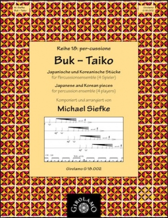 Buk - Taiko fr Perkussionsensemble (4 Spieler) Partitur Reihe 18: per-cussione