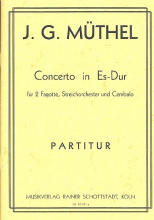 Konzert Es-Dur fr 2 Fagotte, Streichorchester und Cembalo Partitur