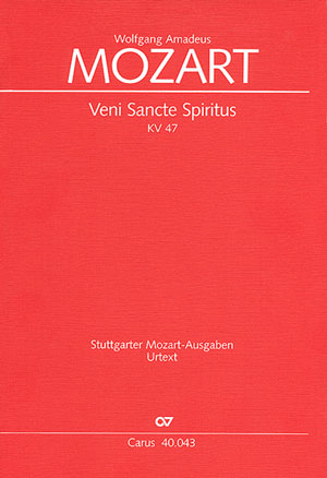 Veni sancte spiritus KV47 fr Soli, gem Chor und Orchester Partitur