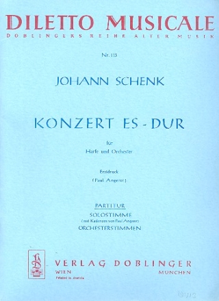 Konzert Es-Dur fr Harfe und Orchester Partitur