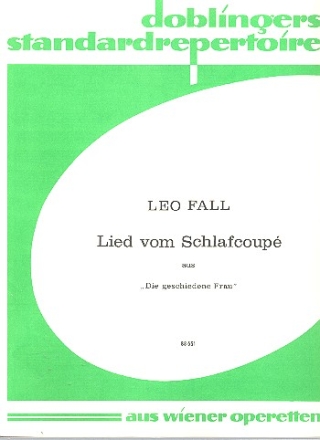 Lied vom Schlafcoupe fr Gesang und Klavier Die geschiedene Frau