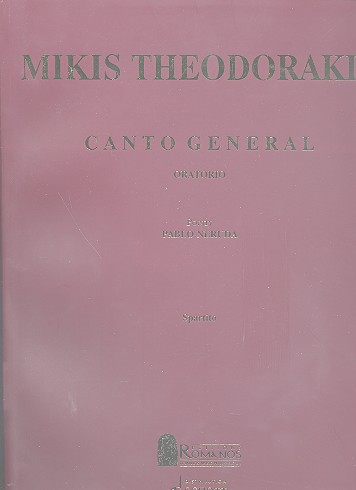 Canto general fr Mezzosopran, Babariton, gem Chor und 15 Instrumente Partitur (Klavierauszug)