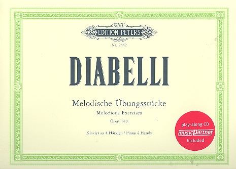 Melodische bungsstcke op.149 (+CD) fr Klavier zu 4 Hnden