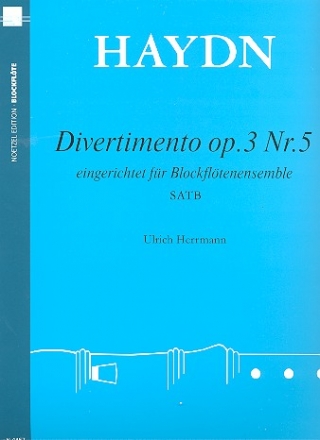 Divertimento op.3,5 fr 4 Blockflten (SATB) Partitur und Stimmen Herrmann, Ulrich, ed