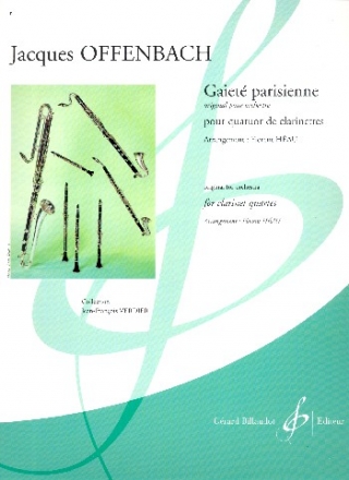 Gaiet parisienne pour quatuor de clarinettes, partition+parties