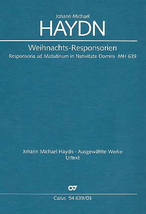 Weihnachts-Responsorien MH639 fr gem Chor, 2 Violinen, Orgel und Bc Klavierauszug