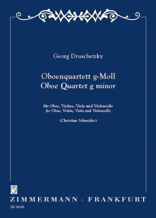 Oboenquartett g-Moll fr Oboe, Violine, Viola und Violoncello Partitur und Stimmen