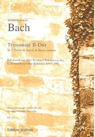 Sonate B-Dur fr 2 Violen da braccio und Bc Partitur und Stimmen