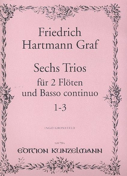 6 Trios op.3 Band 1 fr 2 Flten und Bc Stimmen