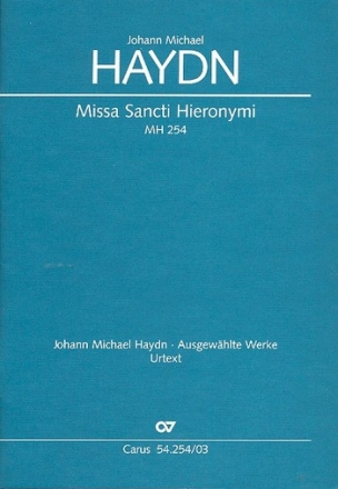 Missa Sancti Hieronymi MH254 fr Soli, gem Chor und Orchester Klavierauszug