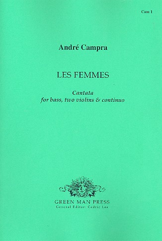 Les femmes cantata for bass, 2 violins and bc parts