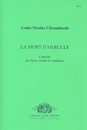 La mort d'Hercule cantata for bass, violin and bc,  parts